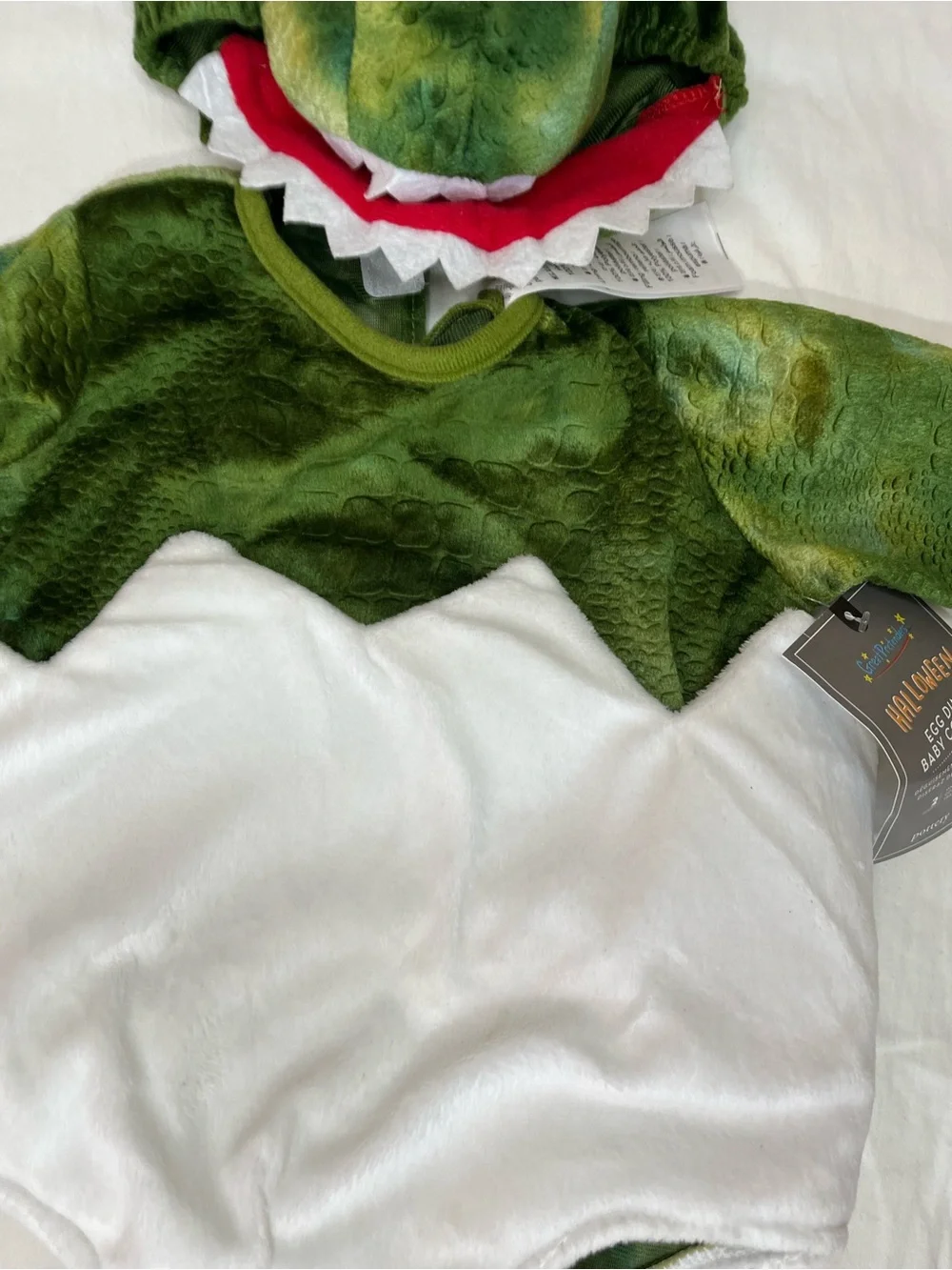 NWT Pottery Barn Kids Green T Rex Dino Egg Halloween Costume Baby Infant 0-6 mo